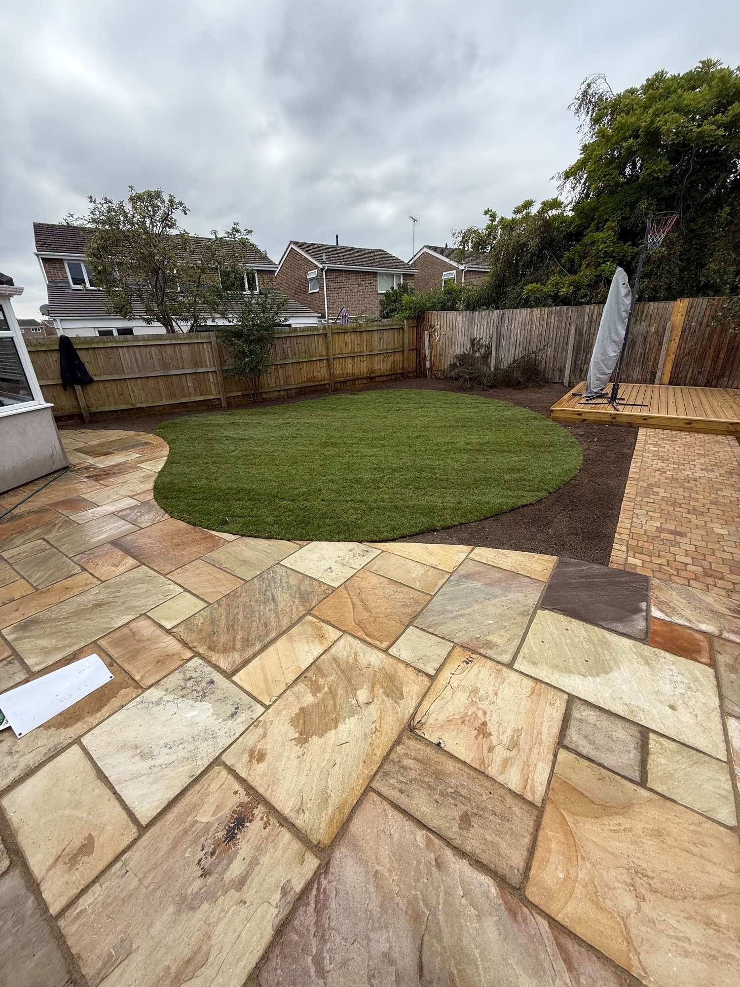 Limestone patios