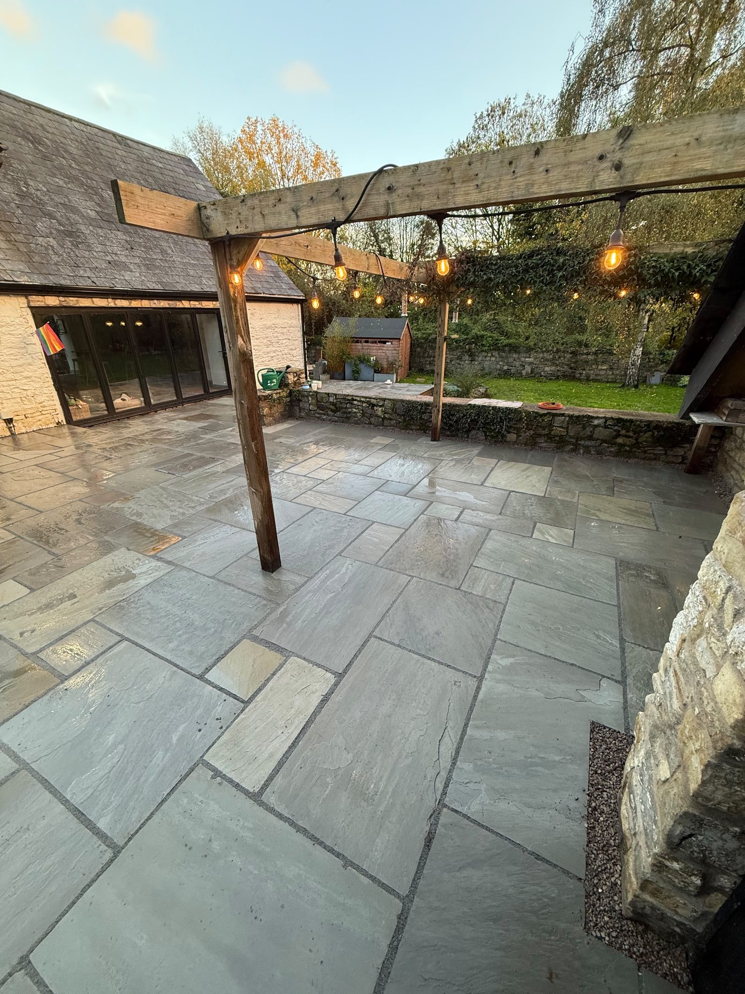 Sloping garden design and build